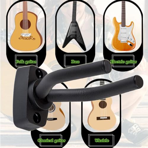 1 Pcs Guitar Hanger Hook Holder Wall Mount Stand Rack Bracket Display Guitar Bass Screws Accessories