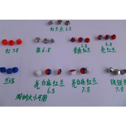 10pcs=1set Faucet handle accessories fixed screw handle hot and cold water mark switch red and blue label decoration cover