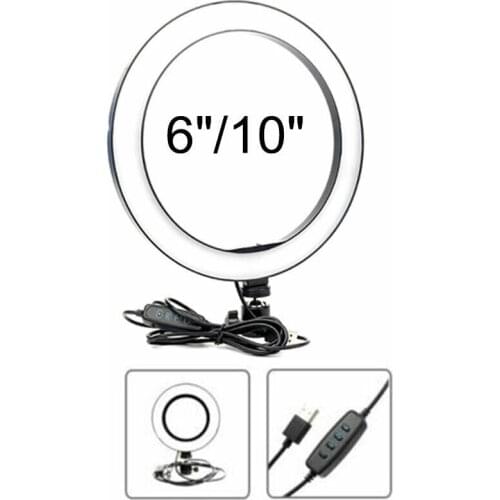 16/26cm LED Light Ring Photography Flash Lamp Dimmable LED Selfie Ring Light Video Light