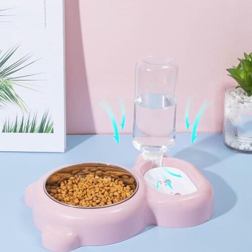 2 in 1 Automatic Feeder With Moisture-proof Mouth Automatic Filling Foods Water For Dog Cat