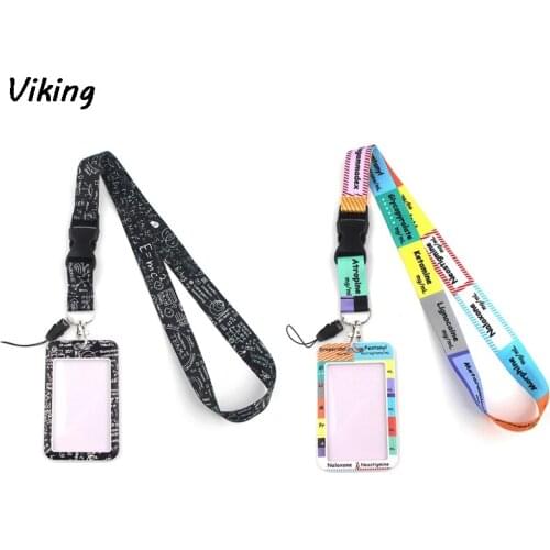20pcs/lot G1461 Chemistry Lanyard Credit Card ID Holder Bag Student Travel Bank Bus Business Card Cover Badge