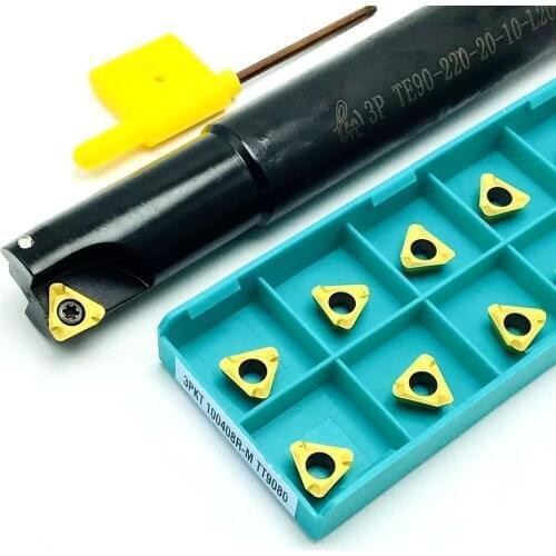3P TE90-325-25-10-200L Fast End Mill Tool Holder 3P TE90 Angle Pin Mill Tool Holder+10pcs 3PKT100408R Carbide 3PTE90