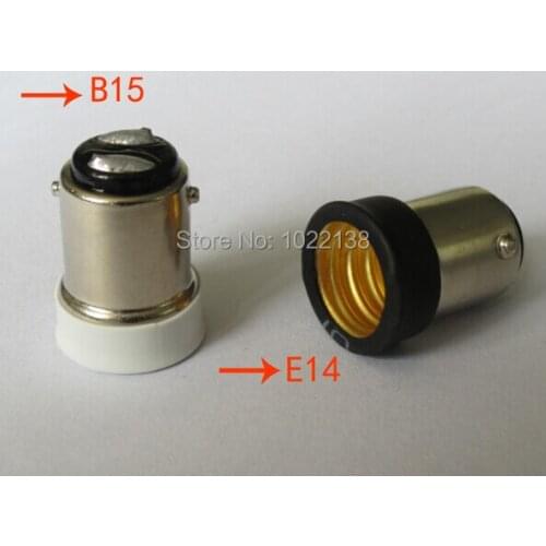B15 to E14 Lamp Holder Conversion / BA15D Bayonet TO Screw Lampholders Base 1156 to E14 20PCS Free Shipping