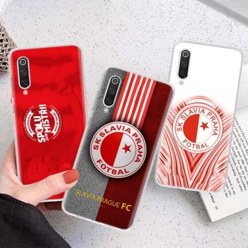 Sk Slavia Praha Czech Republic Phone Case For Xiaomi Mi 11 9 8 A3 A2 A1 CC9 E 9T 10T Note 10 Lite F2 Pro F3 X3 6X 5X F1 Coque C
