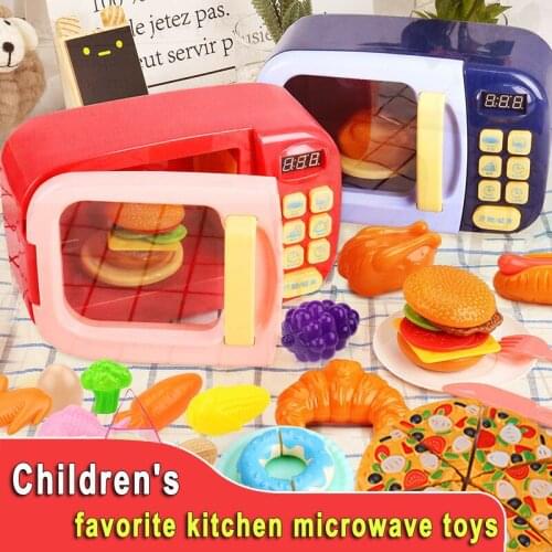 Childrens Simulation Microwave Oven Kitchen Toys ids Pretend Cook Play Toy Electric Household Appliances Analog Microwave Toys
