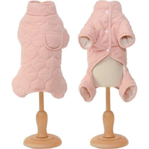 Warm Dog Overalls Jumpsuit Suit Winter Small Pet Dog Clothes High Quality Supplies Yorkshire Pomeranian Bichon Poodle Cat Outfit