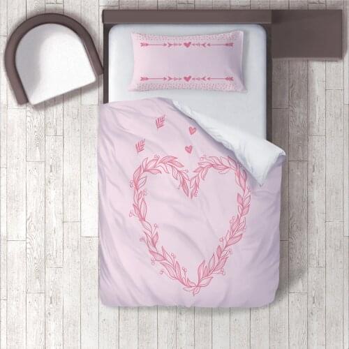 Duvet Cover Set Bedding Set Pillow Case for Baby and Kids Room 3D Printed Pink Arrow Love Model 282