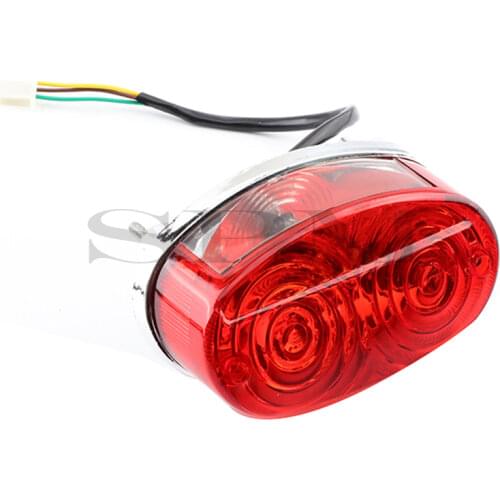 DC12V Red Motorcycle Rear Tail Stop Brake Light Lamps for Atv Quad 50cc 70cc 90cc 110cc 150cc, 200cc, 250cc SUNL ROKETA KAZUMA