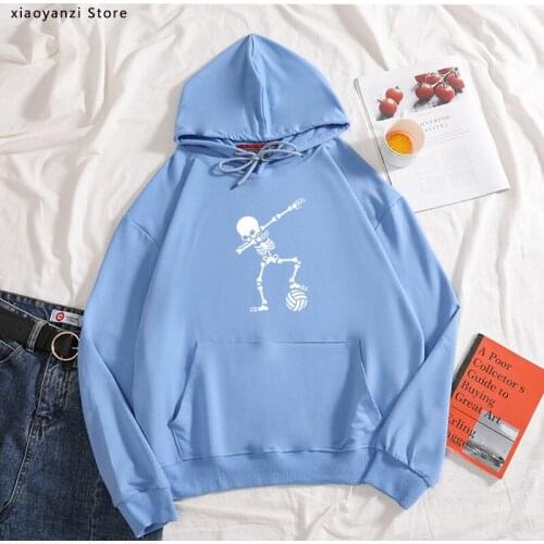 New Women Dab Dabbing Skeleton Volleyball hoodies Casual Cotton sportswewar pullovers Funny sweatshirts Mans hoodie Clothing