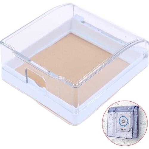 Plastic Wall Switch Waterproof Cover Box Wall Light Panel Socket Doorbell Flip Cap Cover Clear Bathroom Kitchen High Qulaity