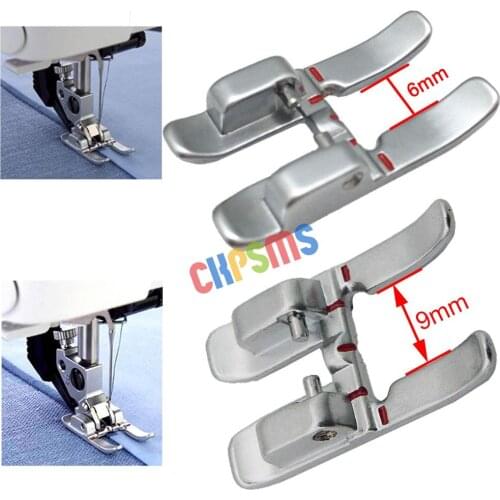 1SET 6MM And 9MM Open Toe Presser Foot with IDT for Pfaff Sewing Machines