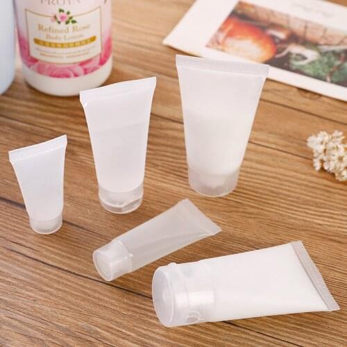 Sale Hot 1 Pcs Multi-purpose Travel Frosted Flip Hose Extrusion Cosmetic Containers Cream Lotion Refillable Plastic Bottles