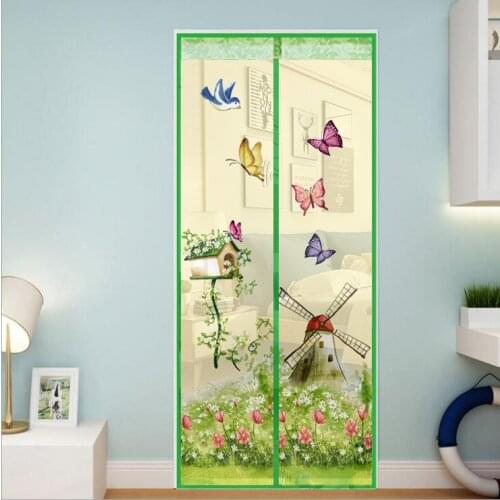 90/100x210cm Butterfly Mute Magnetic Mosquito Door Net Summer mosquito free Mesh magnetic Curtain Polyester Door Screen