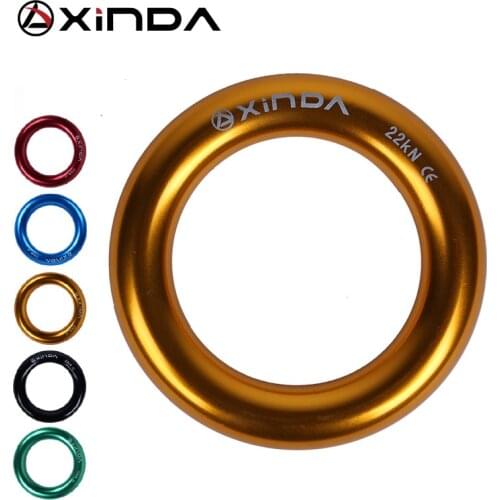 Xinda Aluminum alloy Small Ring Outdoor Mountaineering Climbing Multi-purpose Ring 22KN Climbing Tree Flat Belt Loop Rappel Ring