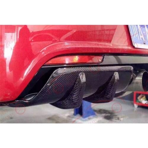 Fibra de carbono/FRP Rear Lip Spoiler Para Volkswagen VW Golf VI 6 MK6 R20 2010-2013 Amortecedor Traseiro skid Plate Guarda Carr