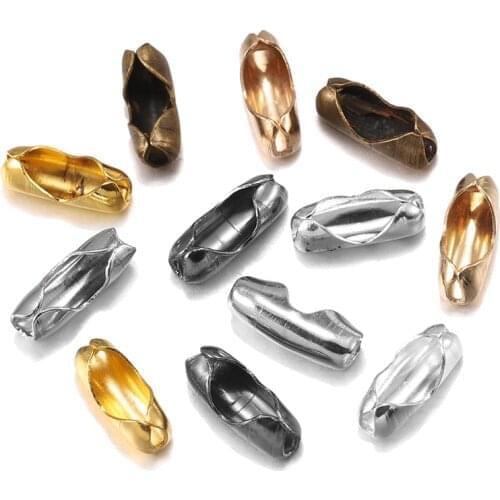 200pcs/lot Diameter 1.5/2/2.4/3.2 mm Ball Chain Connectors Clasps Connectors For DIY Jewelry Findings Making Supplie