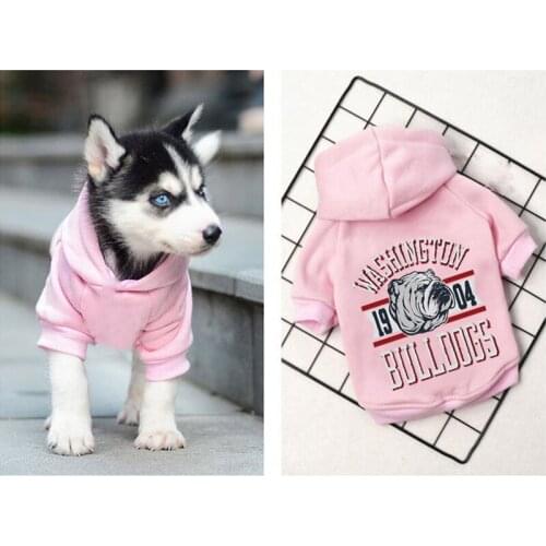 Winter Dog Clothing Cartoon Pure Cotton Warm Dog Hoodie Sports Outdoor Clothing Small Medium French Bulldog Yorkshire Terrier