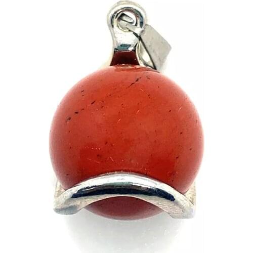 ZV Natural Lapis Pendant For Charms Jewelry Boho Agates Dangle For Women Hug Ball Crystal DIY Simple Gift For Best Friend