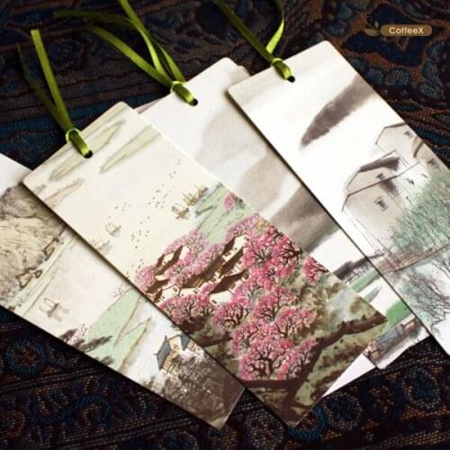 1pcs boutique bookmarks Jiangnanchun Jiangnan scenery scenery beautiful gift wholesale bookmarks 5 sheets