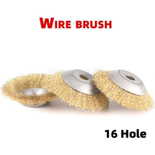1Pcs Bowl Wire Brush Diameter Flat Steel Wheel Electric Drill Grinding Mill Polish Derusting Tool Power Shape For Angle Grinder