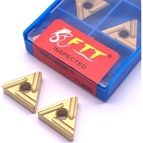 10pcs High Quality TNMG160408 L-S FT4025 Carbide Inserts External Turning Tools Metal Turning Machine Parts Lathe Tool