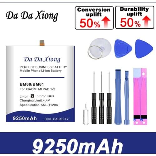 100% New 9250mAh Battery for BM60 BM61 Xiaomi Mi Pad 1 Mipad 1 A0101 for Xiaomi Pad 2 Mipad 2 7.9 inch in stock