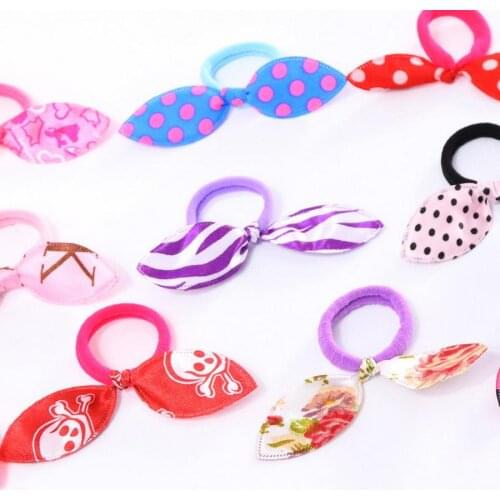 2000pcs Rabbit Elastic Hair Bands Cute Ponytail Holder Rubber Bands