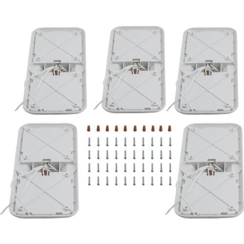 5 NEW RV LED 12v CEILING FIXTURE DOUBLE DOME LIGHT FOR CAMPER TRAILER