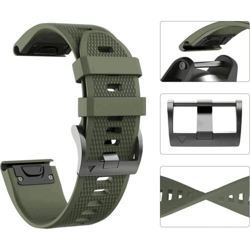 ANBEST 26mm 22mm Watchbands for fenix 6/Fenix 6 Pro/Forerunner 935/945 Silicone Strap for Fenix 5X 6X 3 3HR