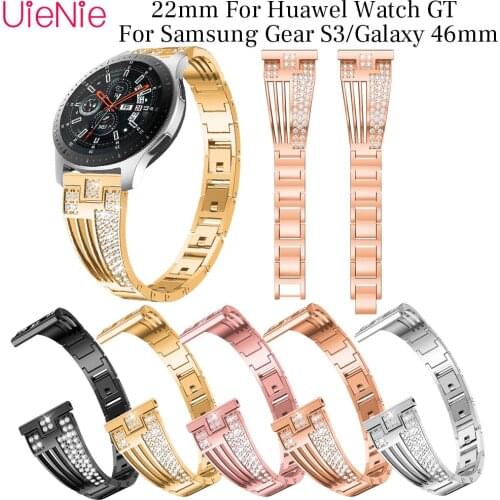 22mm Aluminium Alloy bracelet For Samsung Gear S3/Galaxy 46mm Frontier/classic smart watch wristband for HUAWEI GT strap band