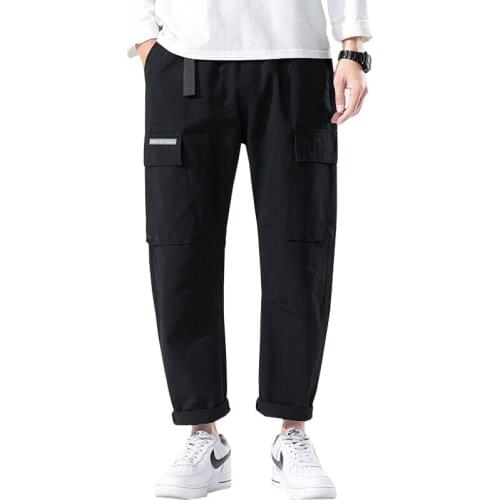 Men Pants Multi Pockets Cargo Harem Jogger Pants Hip Hop Casual Track Trousers Male Streetwear Harajuku Sweatpants