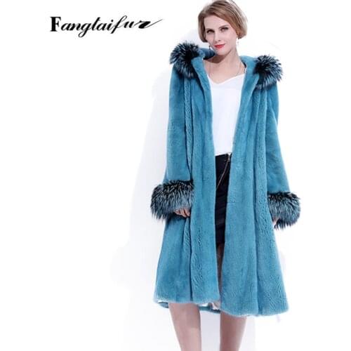 Ftangaiur Fur Coats With A Hood