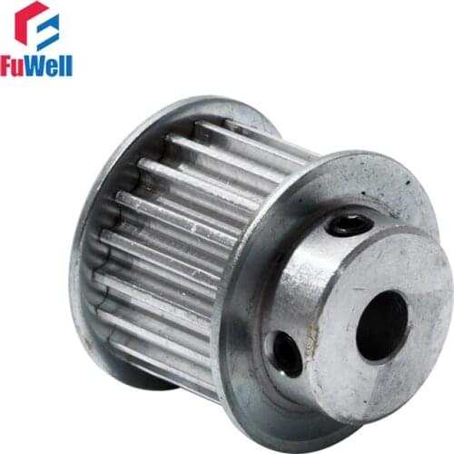 HTD5M 19T Timing Pulley 21mm Belt Width Transmission Pulley 8/10/12/14/15/17mm Bore Aluminum Alloy 19Teeth Toothed Belt Pulley