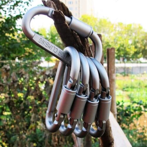1pc/5pcs/10pcs Paracord Carabiner Mini Aluminum Karabiner Hiking Hanger Buckle Outdoor Survival Camping Travel Bag Clips Hook