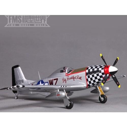 FMS 800MM P51 Mustang Dole fixed-wing electronic remote control model airplane World War II like real model airplane