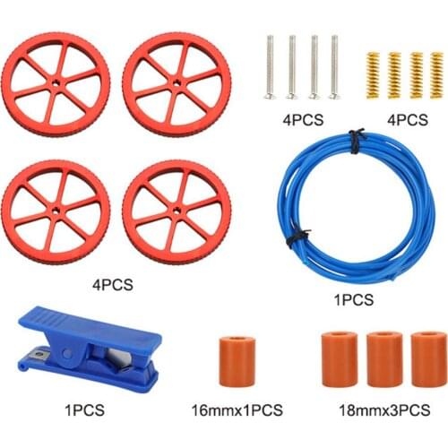 Upgraded Hand Twist Leveling Nuts/Column With PTFE Tube Cutter Hot Bed Springs For Ender 3 3 Pro CR-10 CR10 3D Printers Part