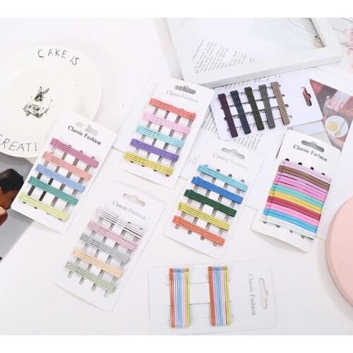 Set simple color spray paint thick water drop clip BB clip word hairpin children girl handmade headdress diy accessories