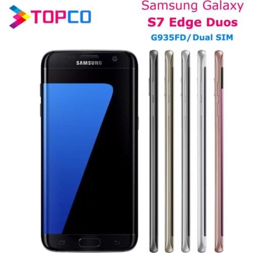 Samsung Galaxy S7 edge G935FD Dual Sim Original Unlocked LTE Android Mobile Phone Octa Core 5.5" 12MP&5MP 4G RAM 32GB ROM NFC
