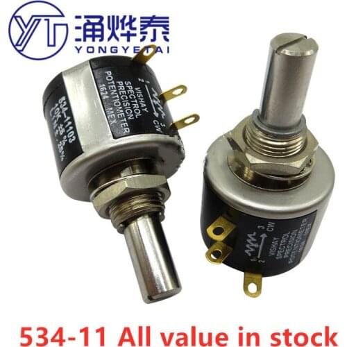 YYT 534-11 precision multi-turn potentiometer 500ohms1k2k5K10k20K50K 11502 11103 11203 11503 11104 11502 11202 11102 11501 11101