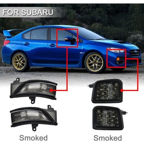 For Subaru WRX STI 15-18 LED Turn Signal Light and Dynamic Side Mirror Blinker Lamp