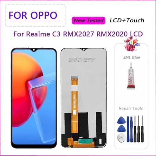 6.5" Inches lcd For OPPO Realme C3 LCD Display Touch Screen Digitizer Assembly Repair Parts For Realme C3 RMX2027 RMX2020 Lcds