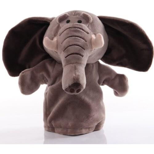 1pcs 25cm Hand Puppet Elephant Animal Plush Toys Baby Educational Hand Puppets Story Pretend Playing Dolls for Children Gifts