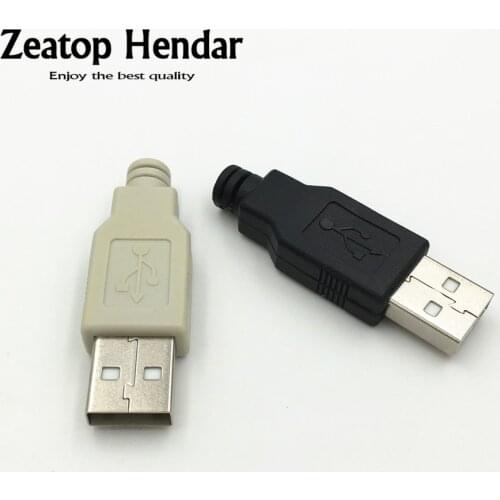 1Pcs DIY USB 2.0 A Male Port Assembly Adapter Connector Plug Socket Solder Plastic Shell