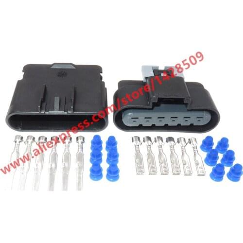 10 Sets 6 Pin Female Male Waterproof Automotive Electrical Wire Harness Connector 13521469 13521467