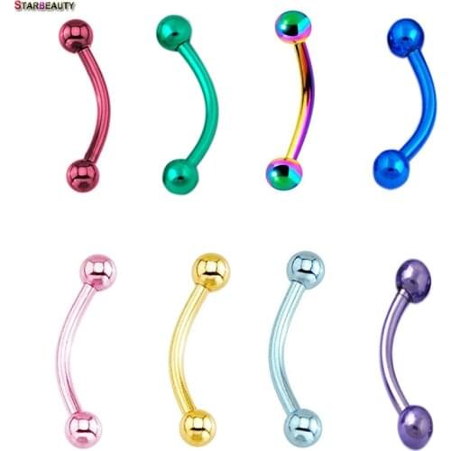 2 pcs/Lot Long Eyebrow Piercing 18G Lip Piercing 1*10*3mm Medical Steel Tongue Ring Barbell Tooth Rings Body Jewelry Pircing