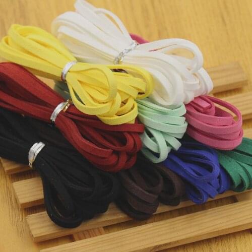 3 m/piece) 5MM width Soft Suede cord for DIY jewelry Bracelet necklace accessories
