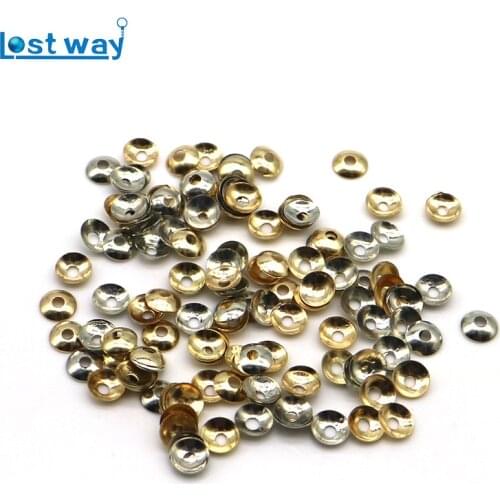 4mm Hole is 1mm Metal Round Shape Beads Caps Wholesale Approx 1000Pcs Filigree Spacer Bead Caps For Jewelry Making End Caps B437