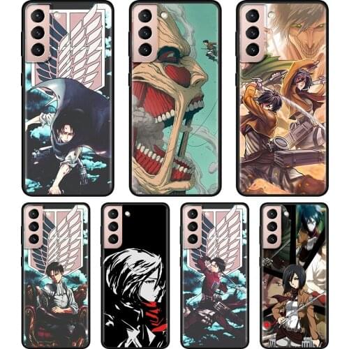 Anime Attack On Titan Character TPU Case For Samsung Galaxy S20 FE S10 S21 S9 Plus Ultra Cover Soft Shell Silicone Fundas Capa