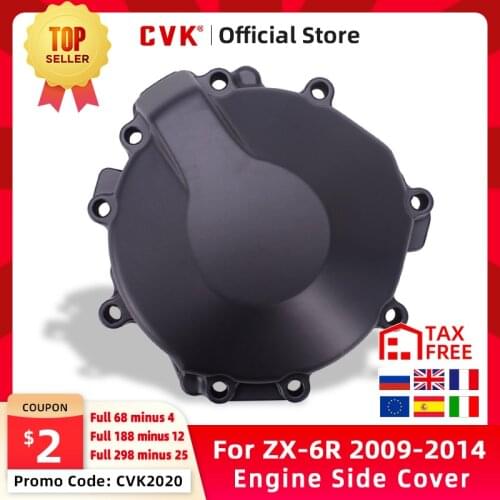 CVK Engine Cover Motor Stator Cover CrankCase Side Cover Shell For Kawasaki ZX-6R ZR636 2009 2010 2011 2012 2013 2014 ZX6R 6R