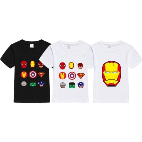 Cartoon Disney Spiderman Print Boy T-Shirts Cotton Short Sleeve Children Clothes Summer Kids Baby Girl Top Tee Birthday Present